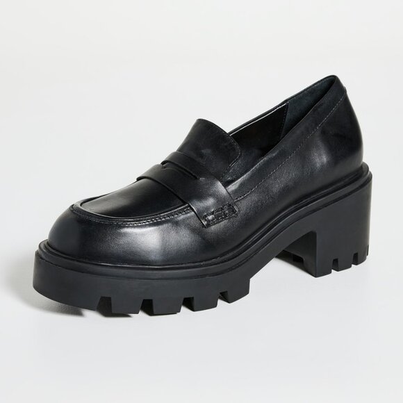 NEW Schutz Black Viola Tractor Loafers, Size: 9 - Picture 1 of 8